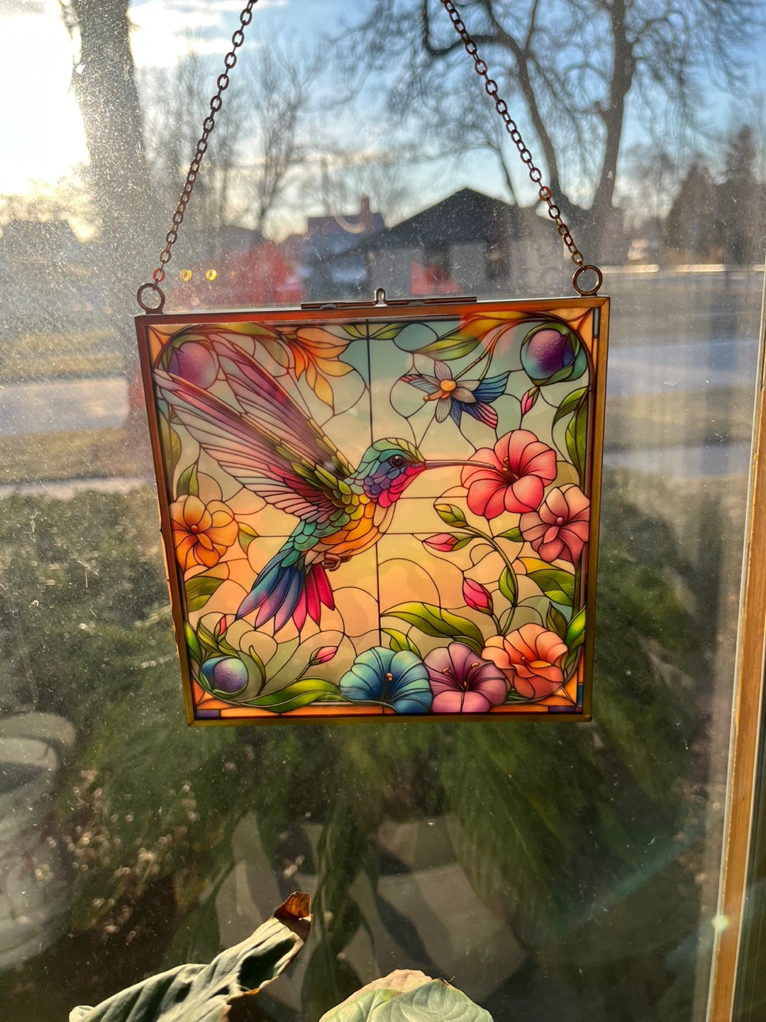 Glass Hummingbird Suncatcher - photo 2