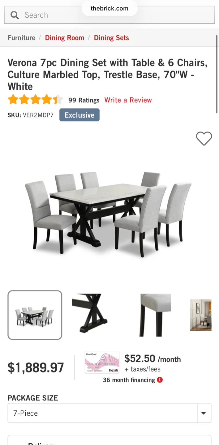 Modern Dining Set with White Marble Table and Grey Chairs - photo 3