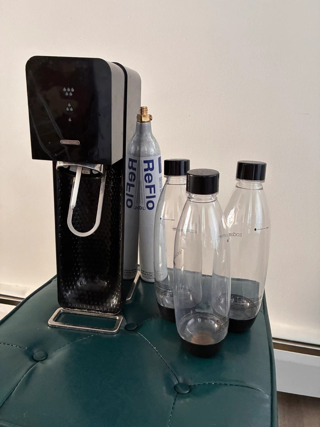 SodaStream Sparkling Water Maker with CO2 Cylinder and Bottles