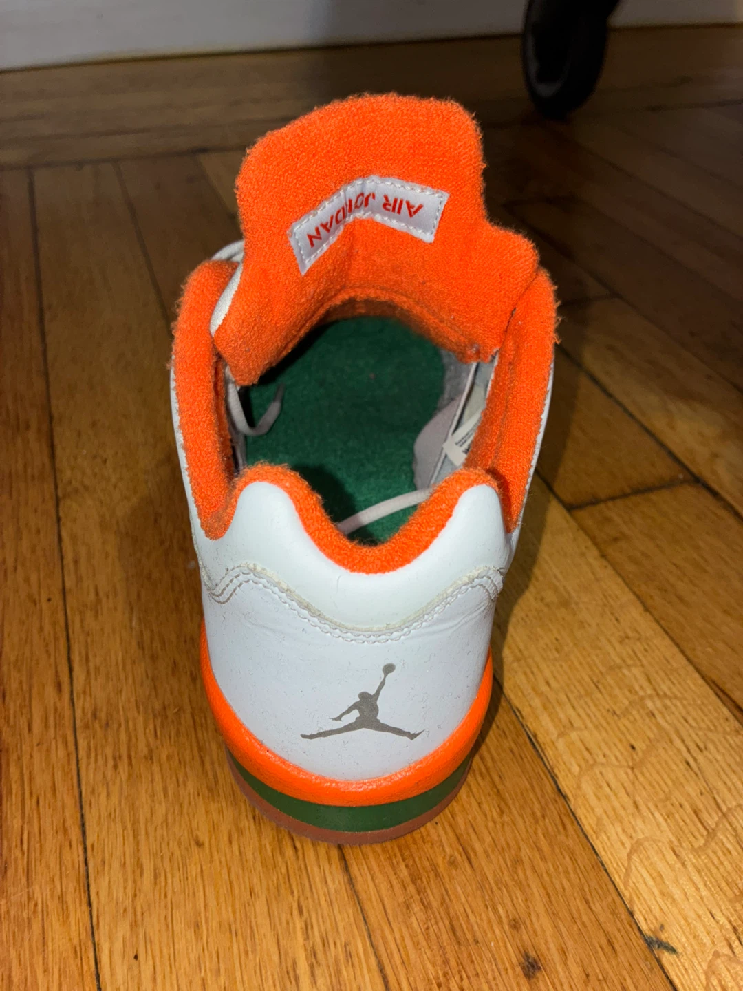 Air Jordan 5 Retro Low White Orange Green