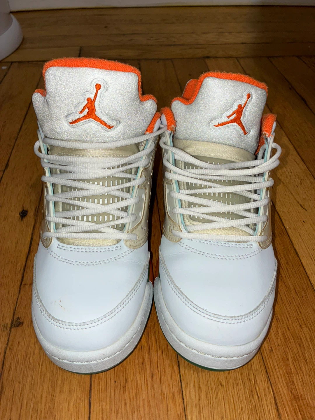 Air Jordan 5 Retro Low White Orange Green - photo 4