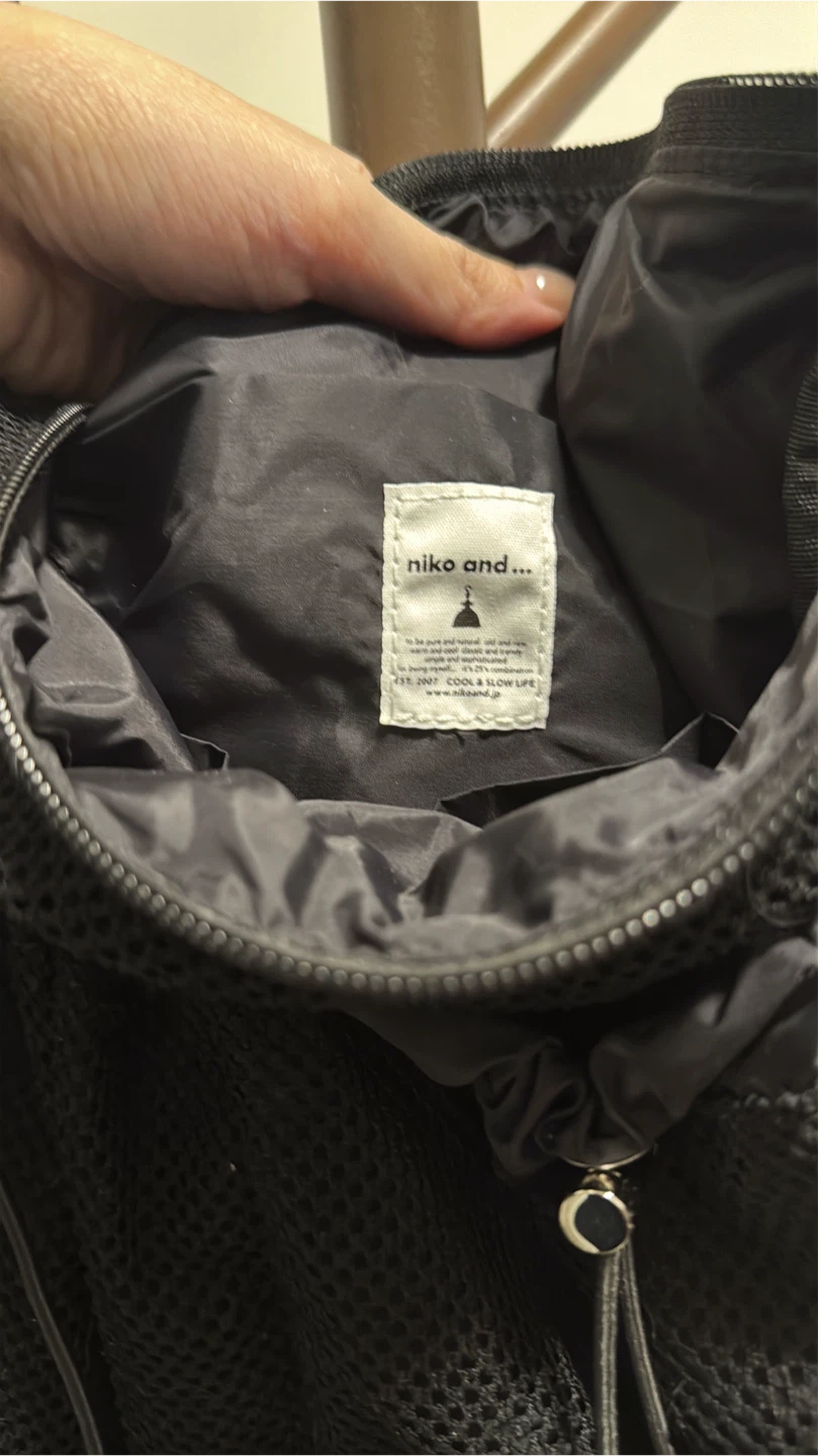 niko and... Black Mesh Drawstring Bag - photo 2