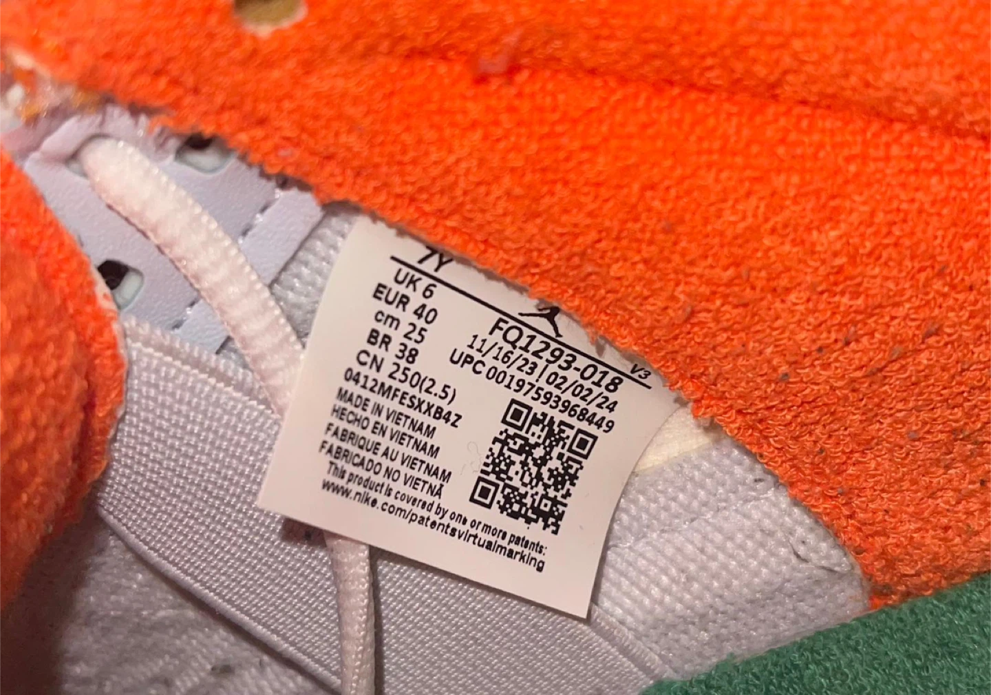 Air Jordan 5 Retro Low White Orange Green - photo 5