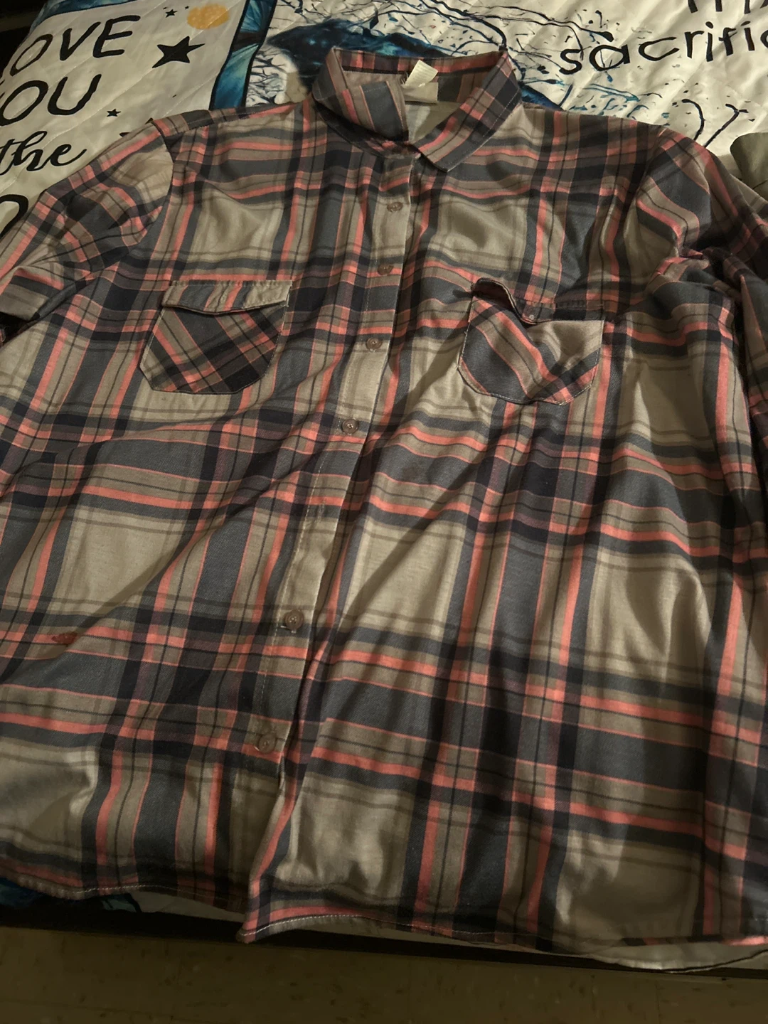Plaid Long Sleeve Button-Up Shirt