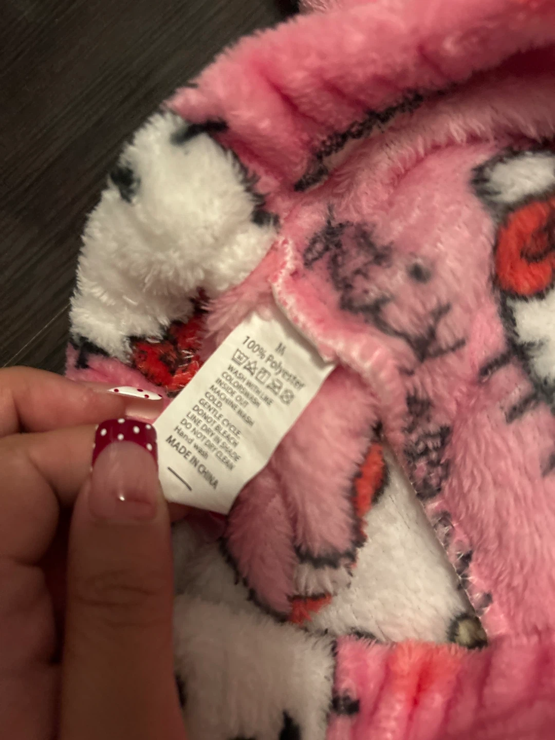 Hello Kitty Pink Plush Pajama Pants - Size Medium - photo 2