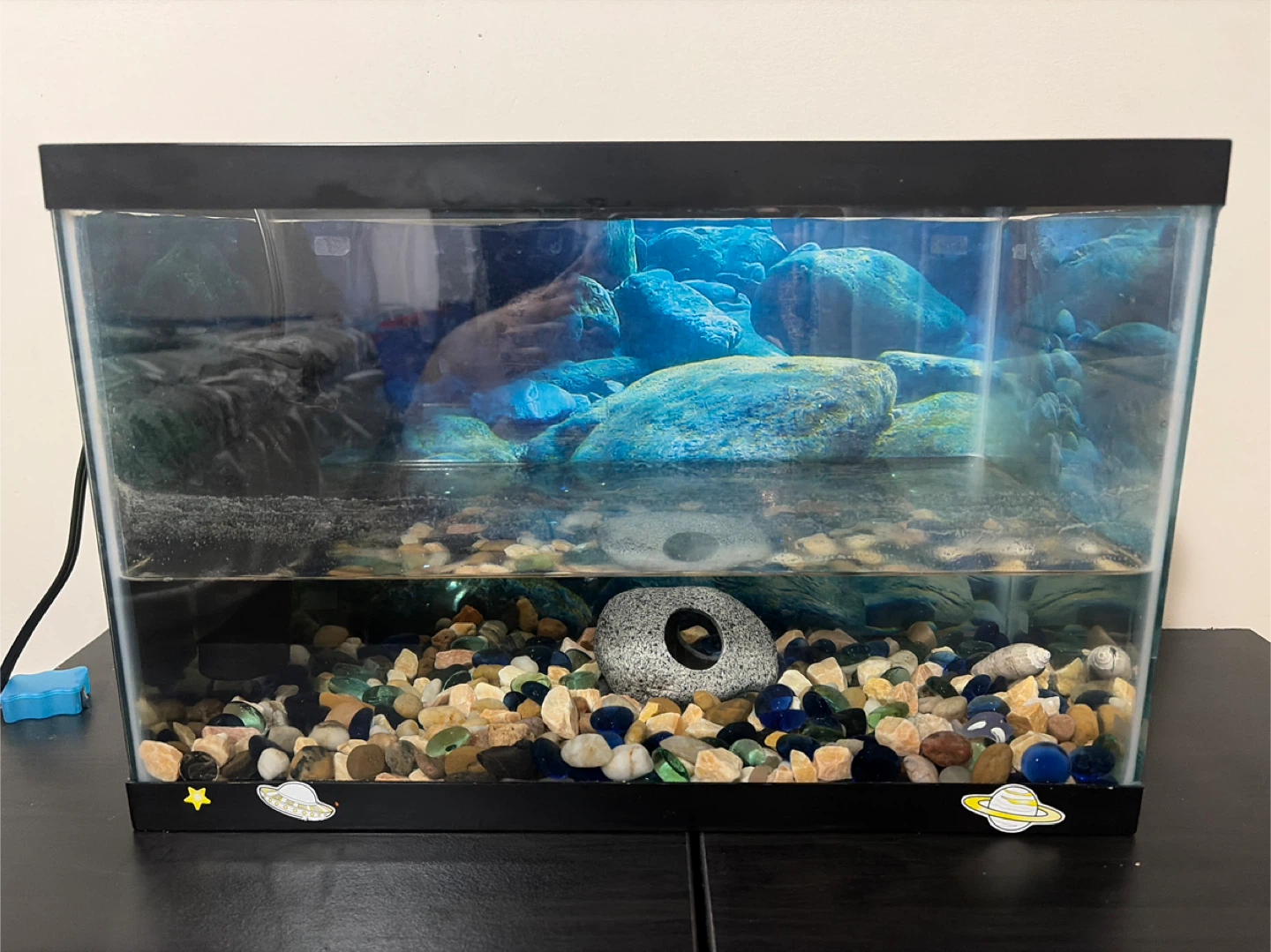 Small Aquarium Tank with Decorative Rocks - photo 2