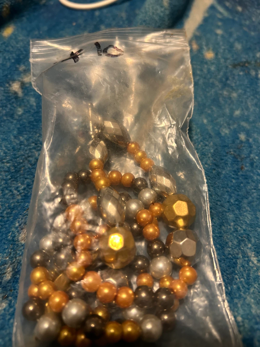 Beaded Necklace with Leaf Pendant