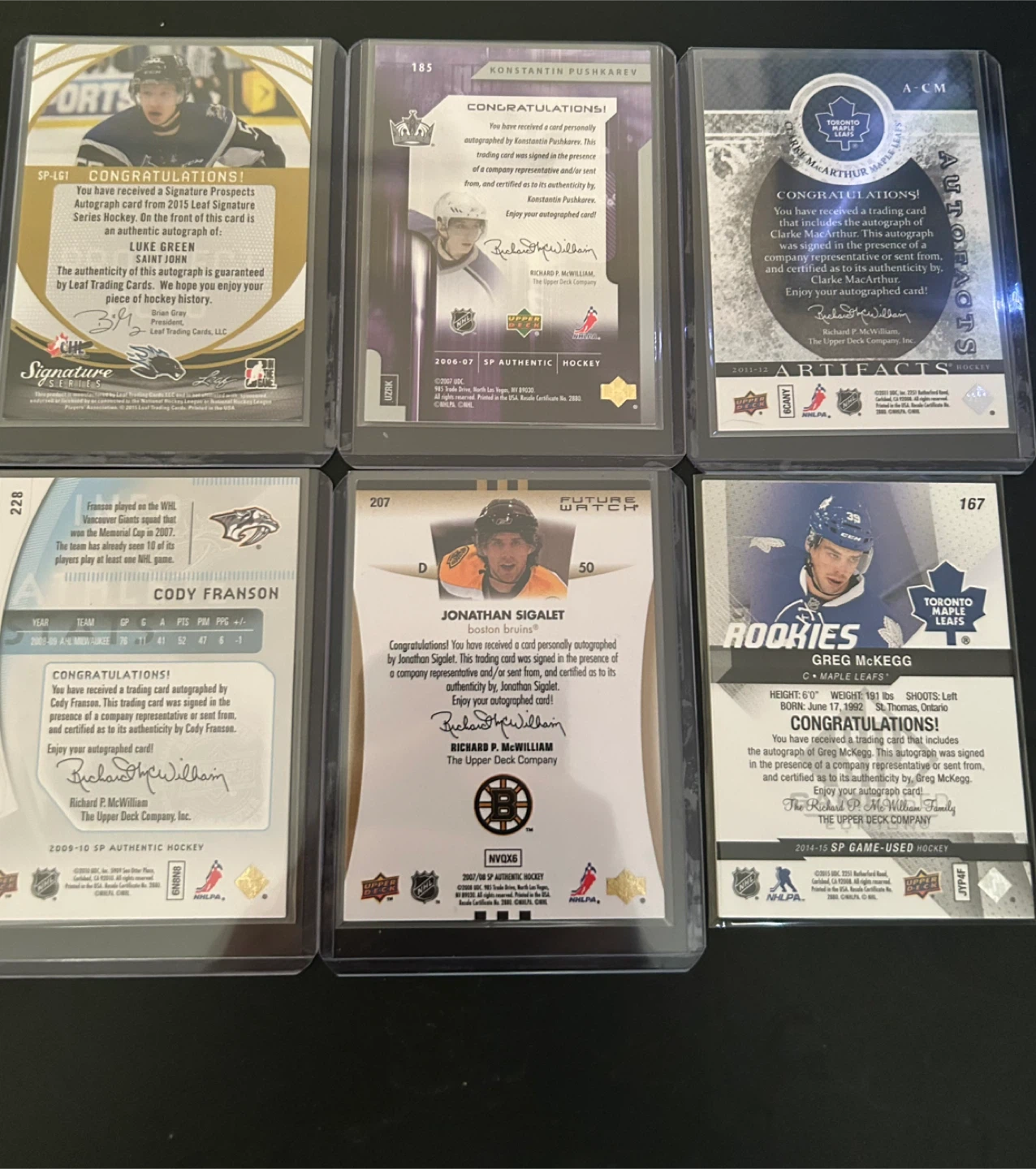Hockey card autos - photo 2