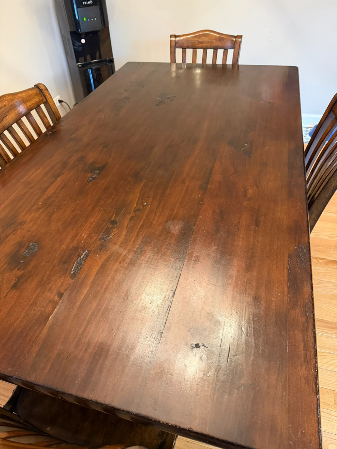 Pottery Barn Rustic Wood Dining Table + 4 Chairs - photo 2
