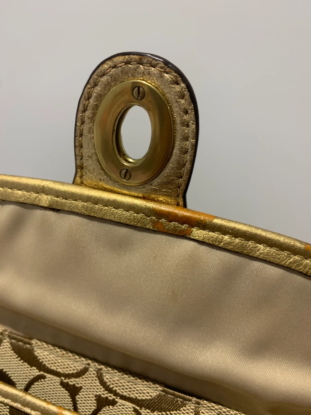 Coach Signature Canvas Wristlet Pouch - Gold Trim - photo 5