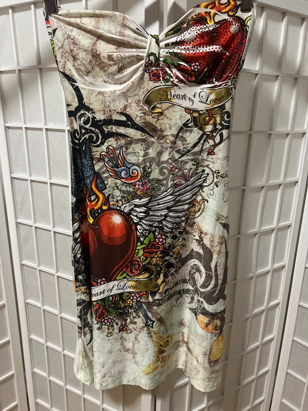Ed Hardy Heart of Love Strapless Dress