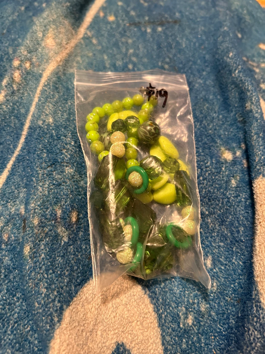 Handmade Beaded Necklace - Green & Yellow