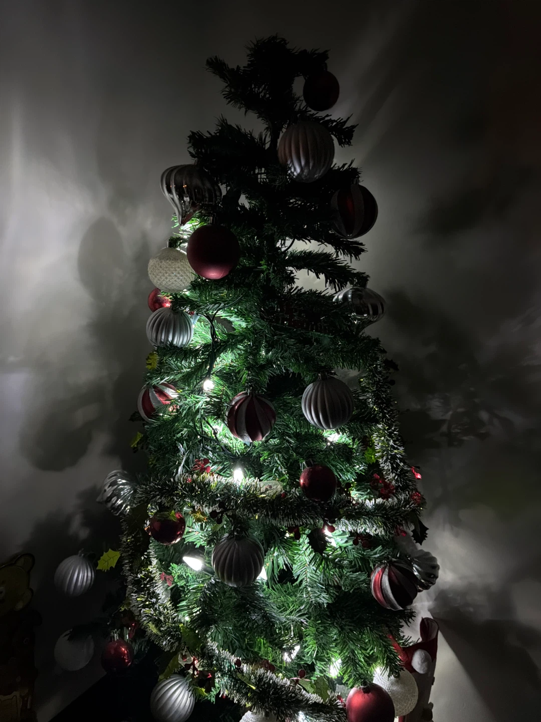 Christmas Tree with all Ornaments and Lights