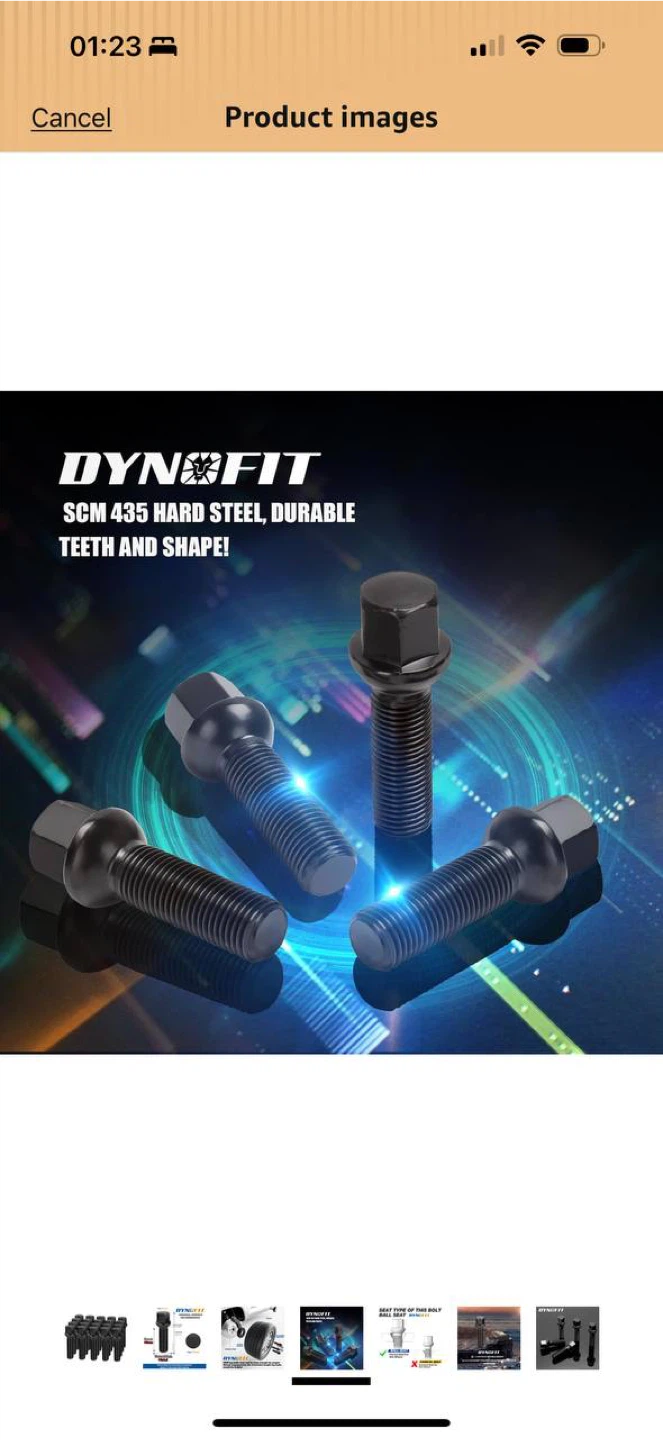 DYNOFIT 14x1.5 Extended Wheel Lug Bolts 45mm (Ball Seat) - photo 5