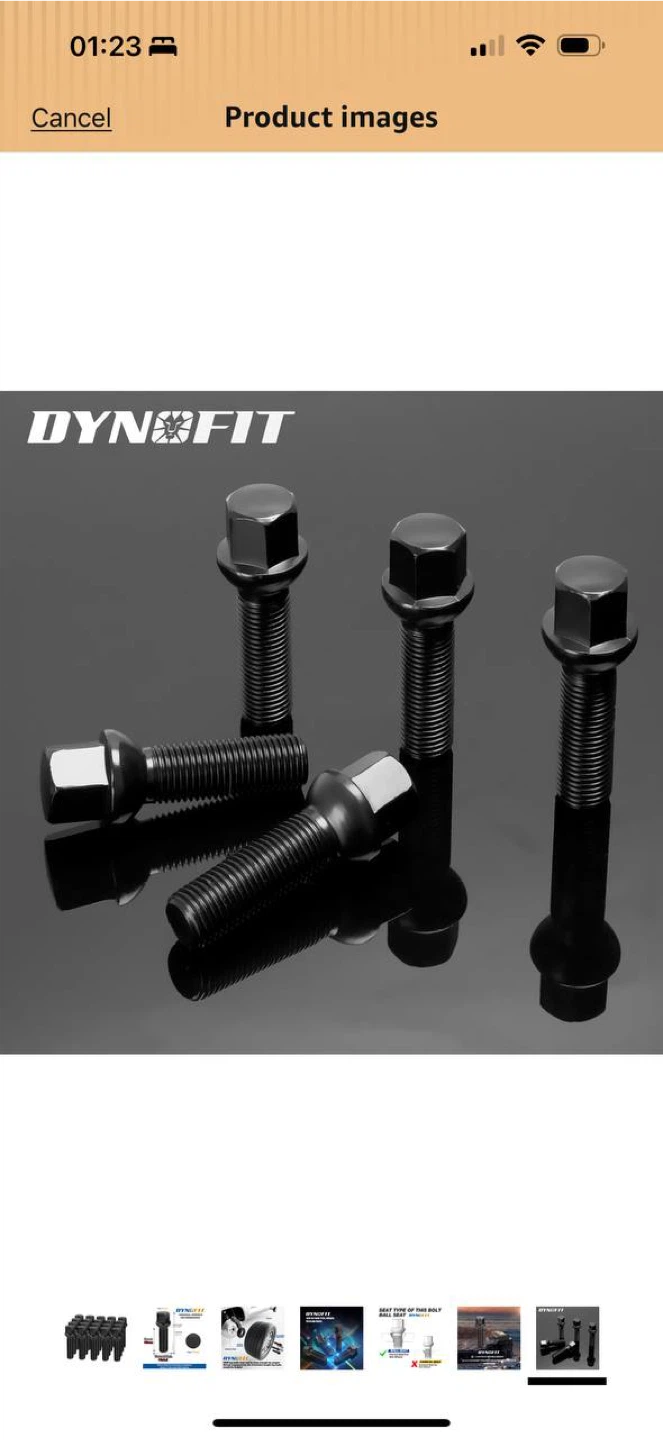 DYNOFIT 14x1.5 Extended Wheel Lug Bolts 45mm (Ball Seat) - photo 4