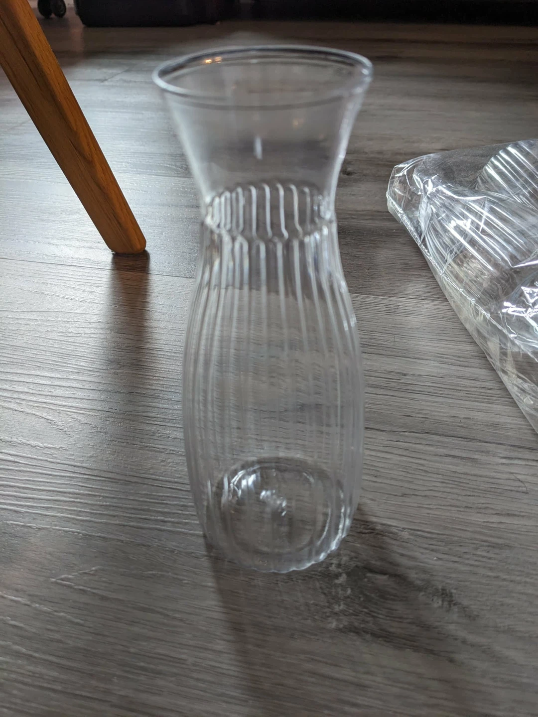 Set of 10 Clear Plastic Vases