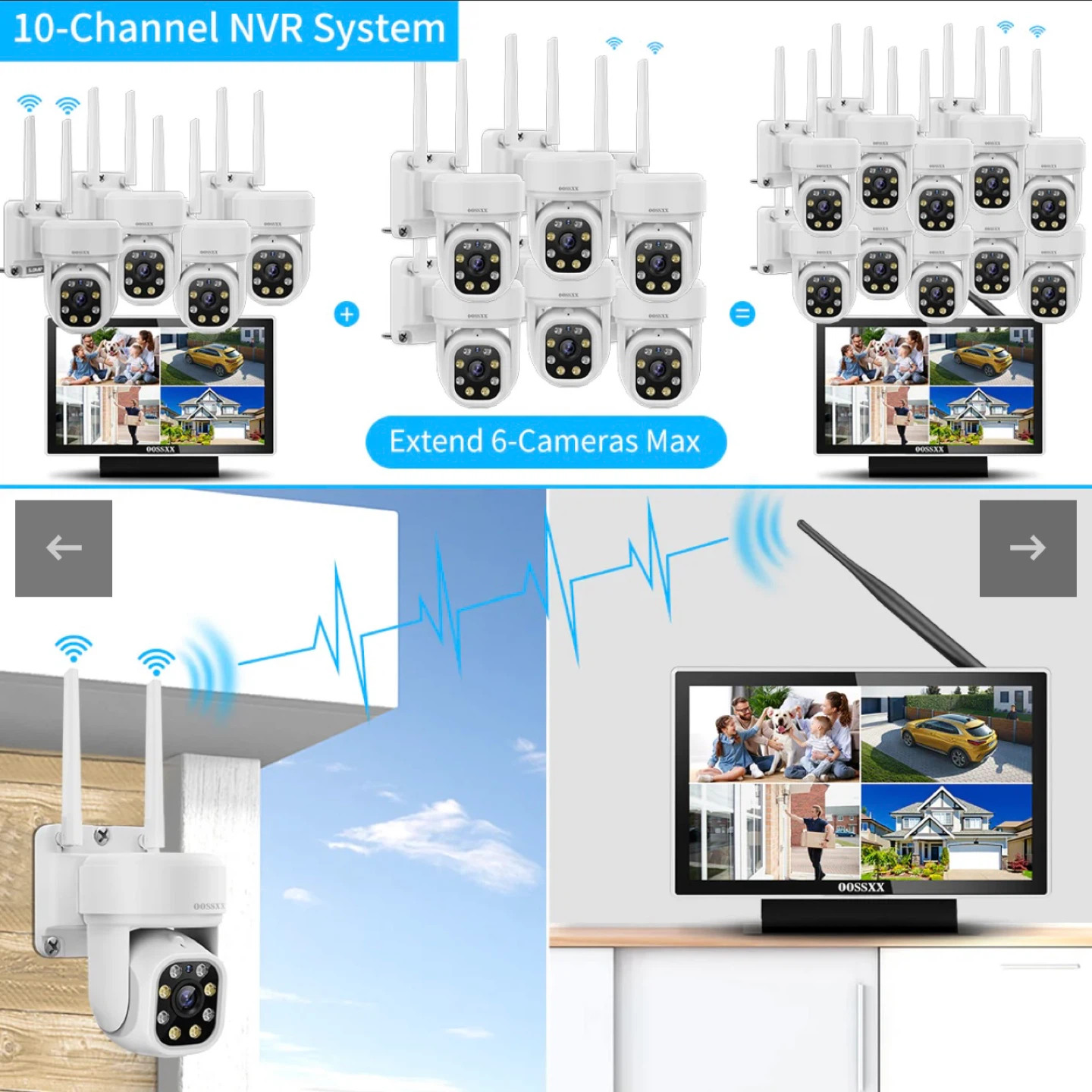 (10’’ UHD Monitor) 2-Way Audio & Auto-Tracking PTZ WiFi Wireless - photo 5