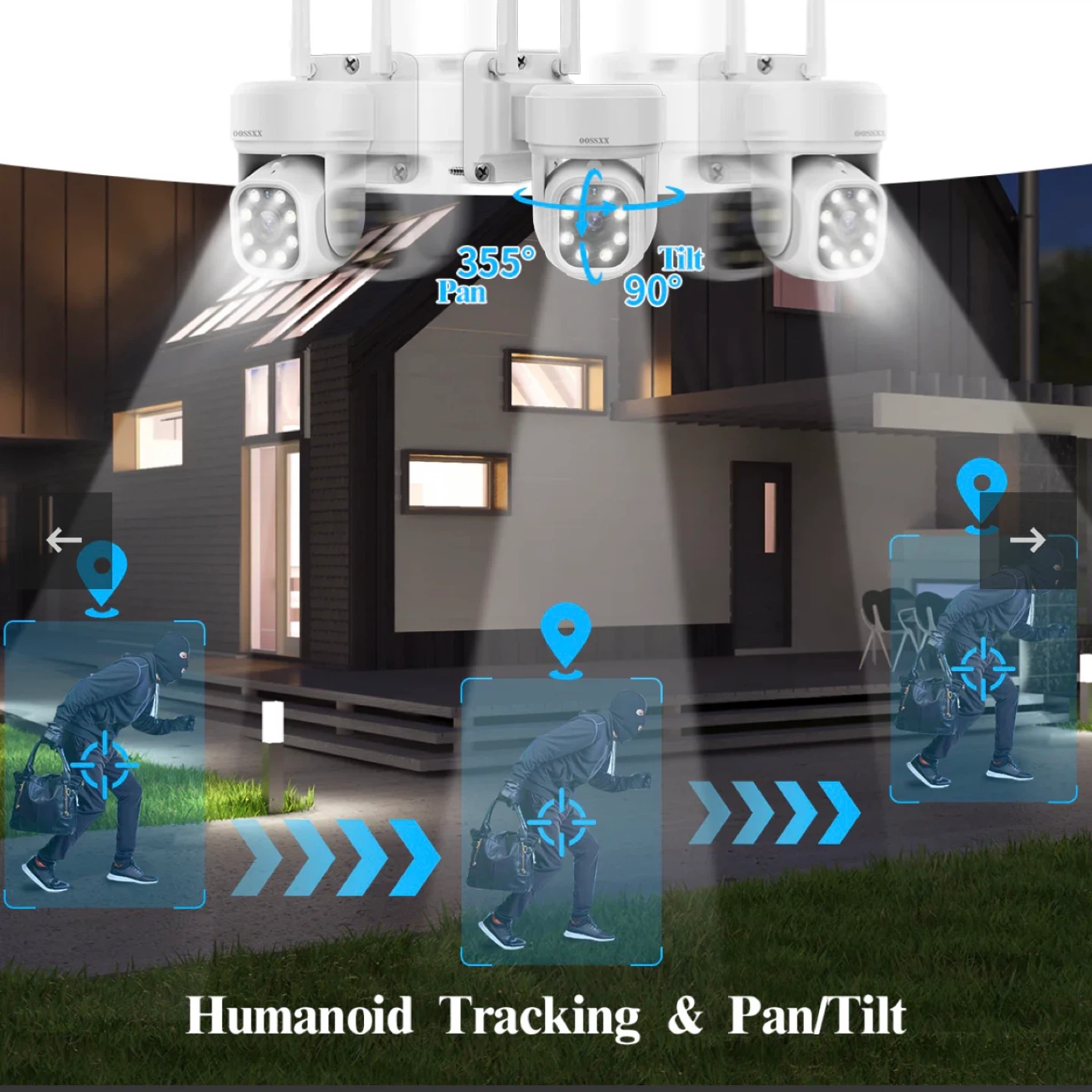 (10’’ UHD Monitor) 2-Way Audio & Auto-Tracking PTZ WiFi Wireless - photo 4