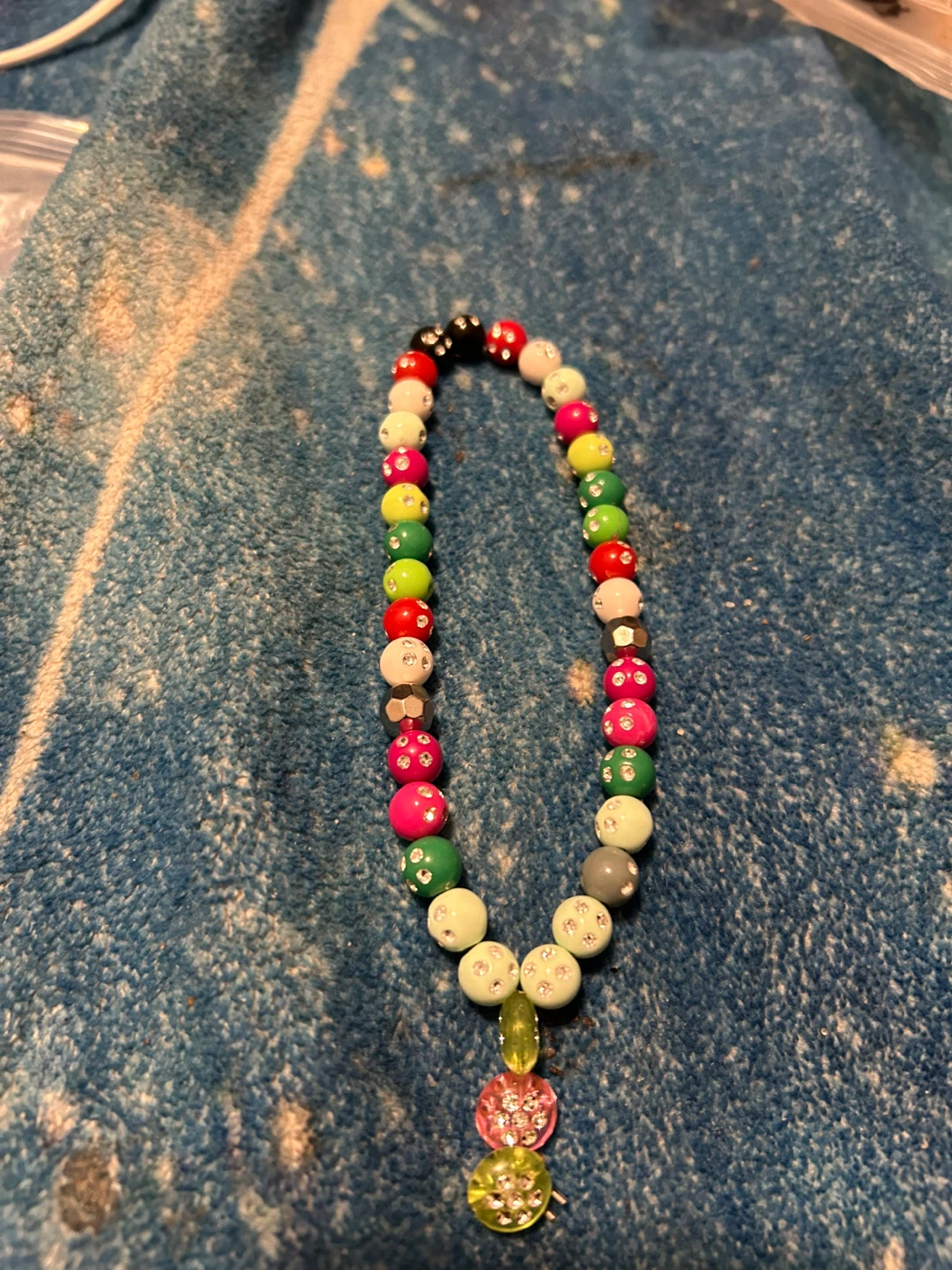 Blue Beaded Necklace and Bracelet Set - photo 4