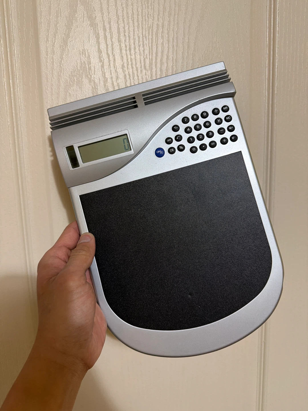 Silver Digital Calculator with Large Pad