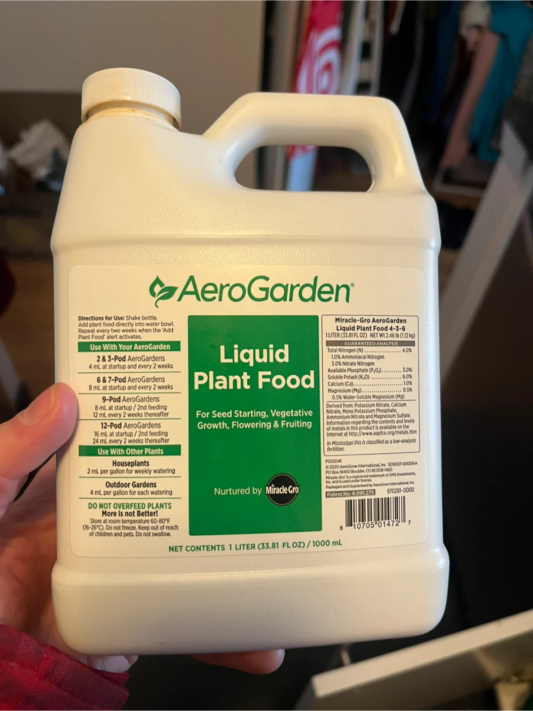 AeroGarden Liquid Plant Food - 1 Liter - photo 3