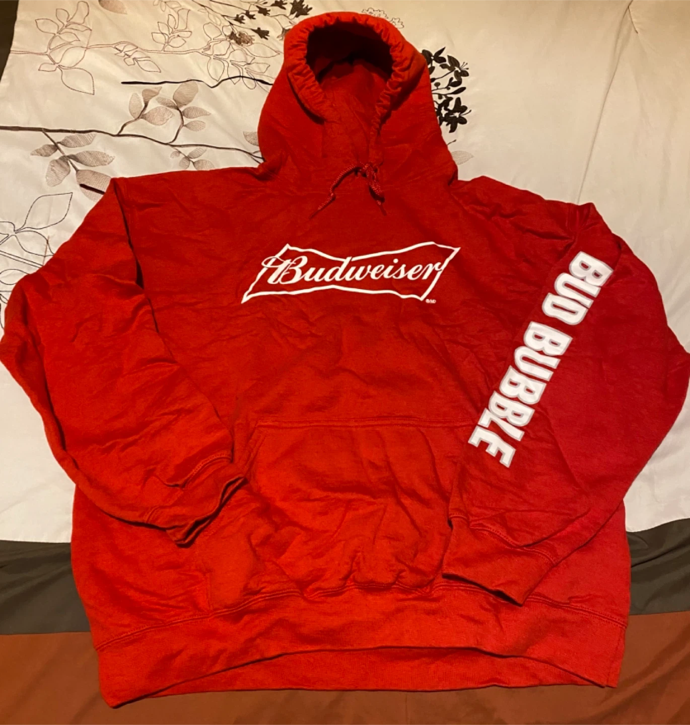 Budweiser "Bud Bubble" Red Hoodie 🧡