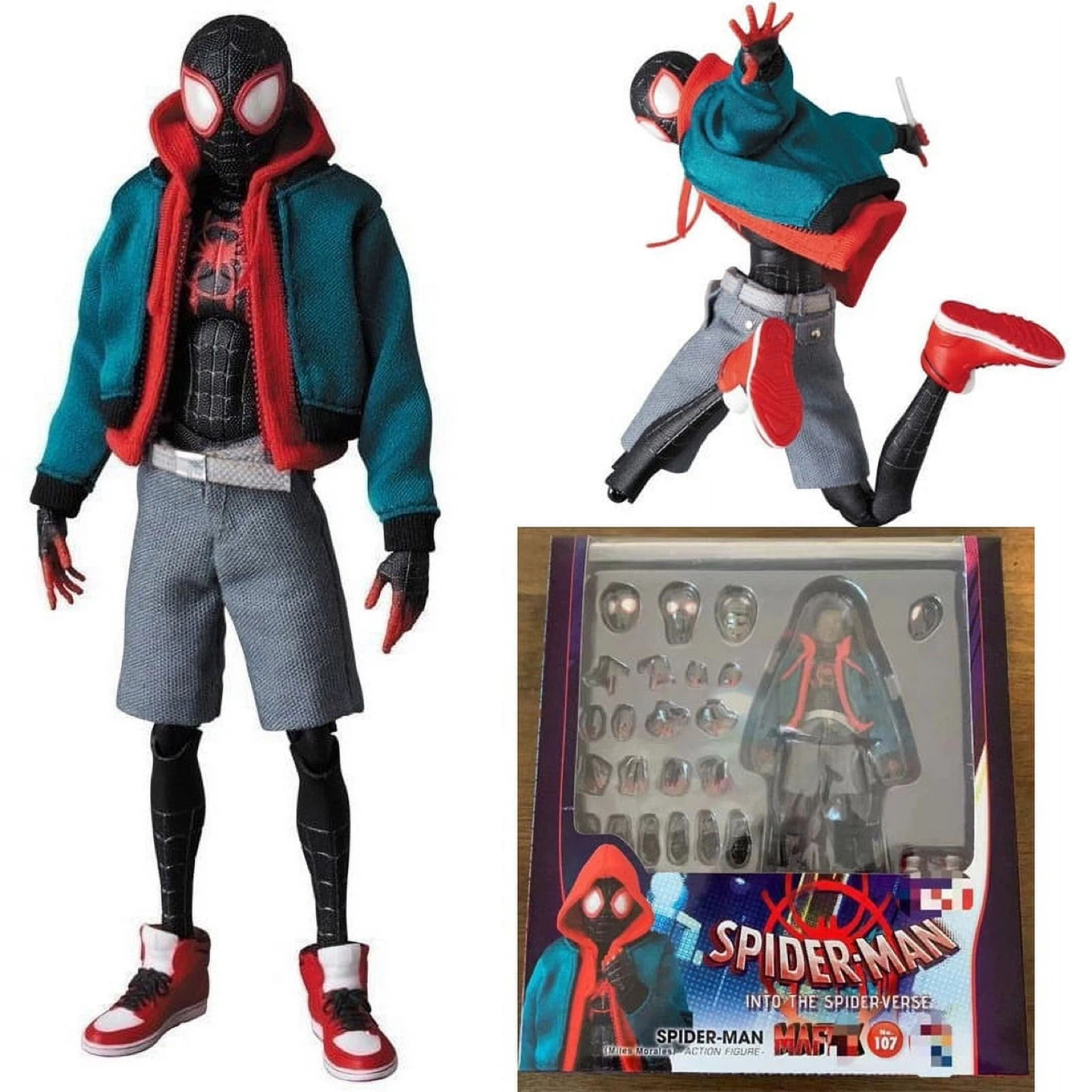MAfEX Spider-Man Miles Morales Action Figure No. 107