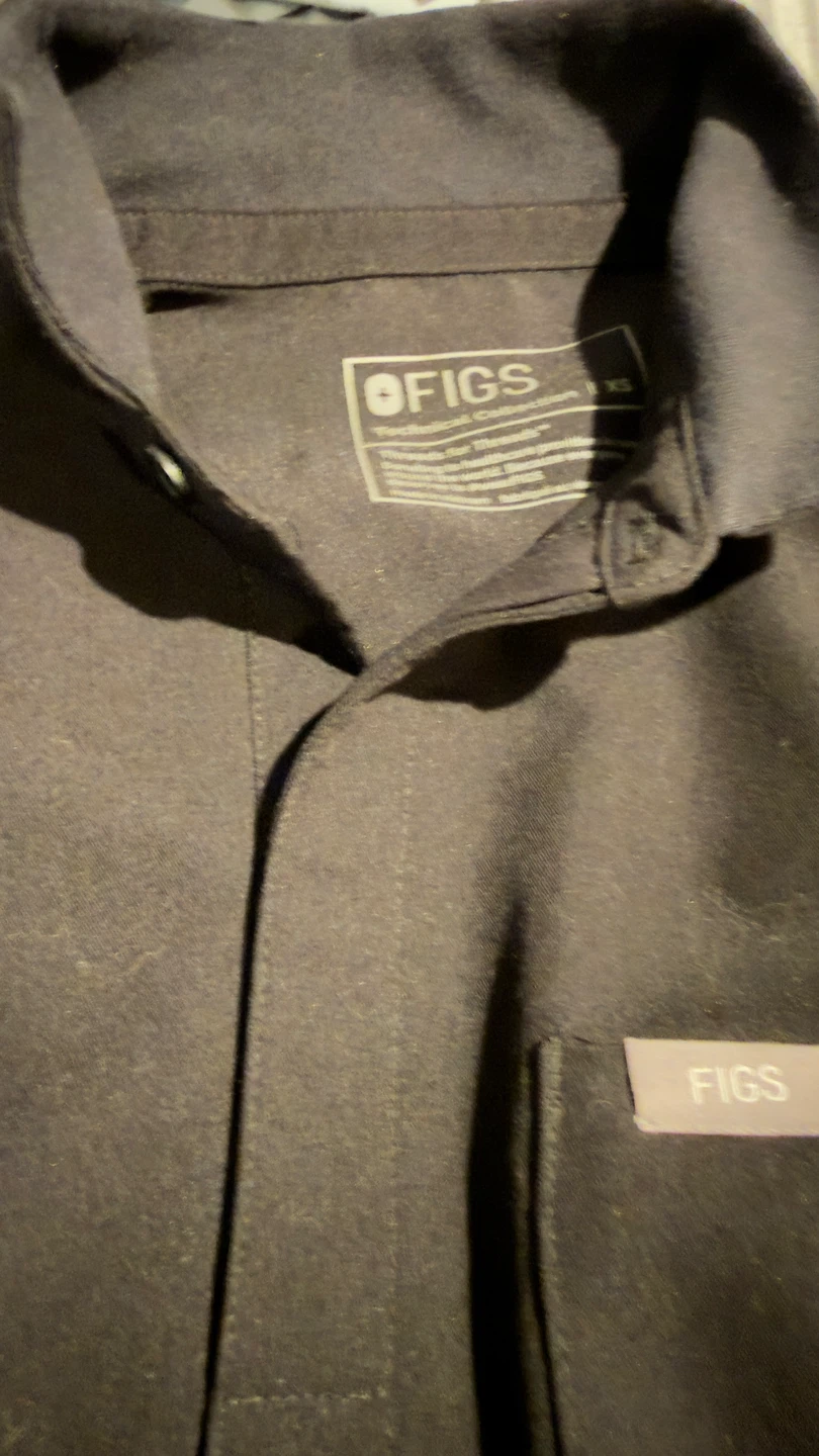 FIGS Black Long Sleeve Scrub Top - XS - photo 2