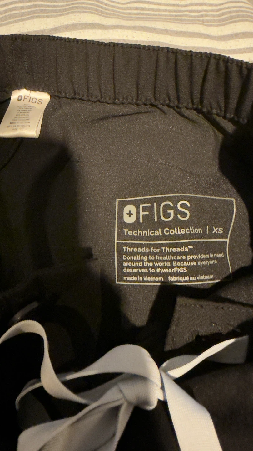FIGS Technical Collection Scrub Pants XS Black - photo 2