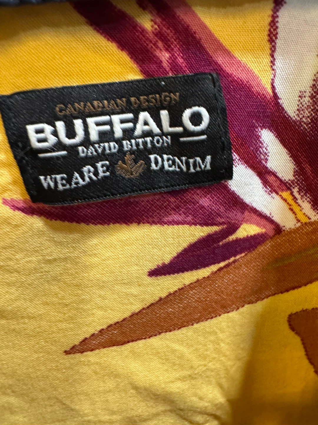 Buffalo Men's Yellow Floral Short Sleeve Button Up Shirt - photo 5