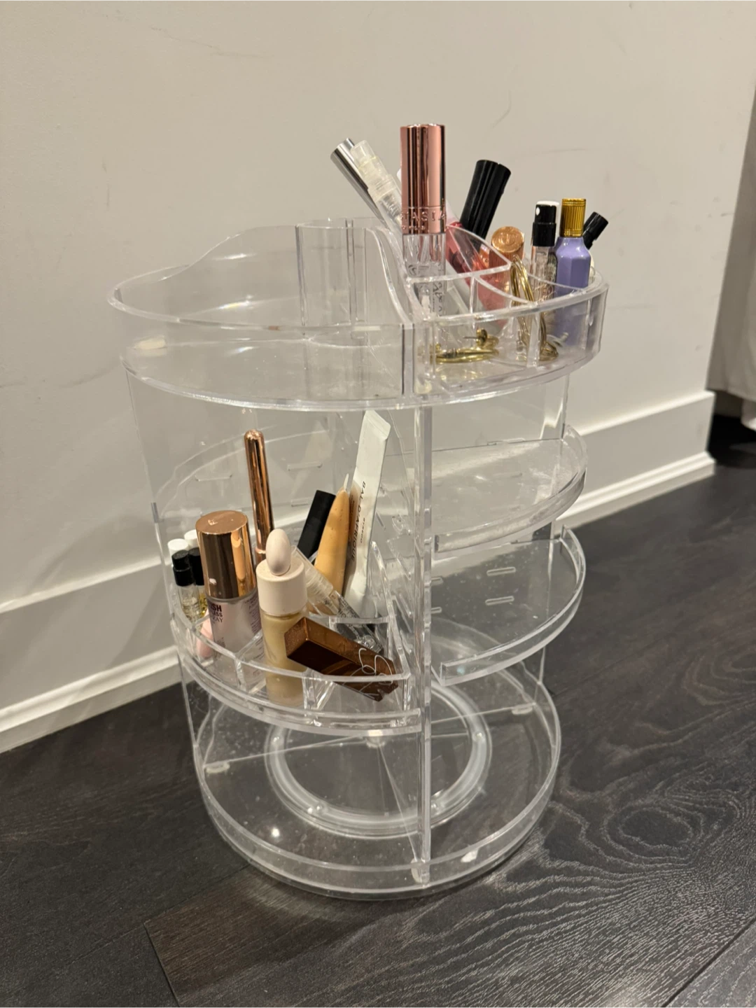 Clear Acrylic Rotating Makeup Organizer