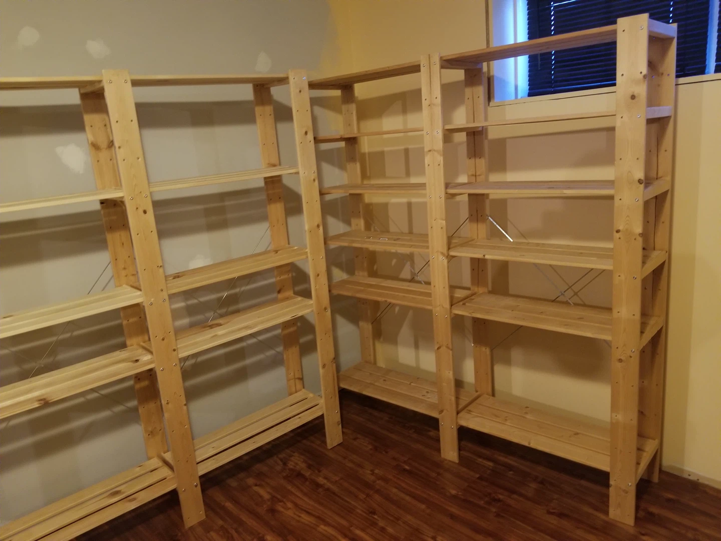 IKEA Two Double-sized Solid Wooden Shelving Units