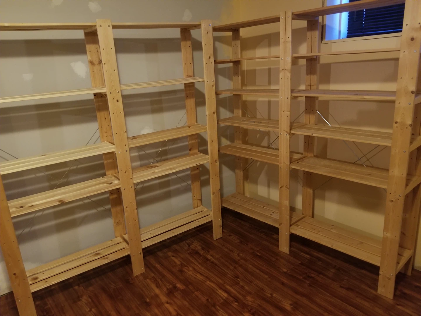 IKEA Two Double-sized Solid Wooden Shelving Units - photo 3