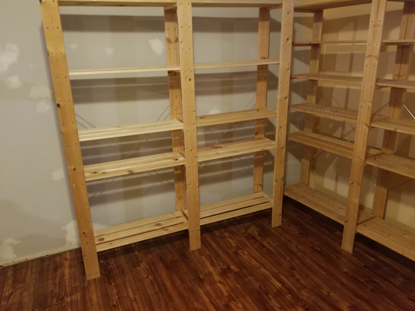 IKEA Two Double-sized Solid Wooden Shelving Units - photo 2