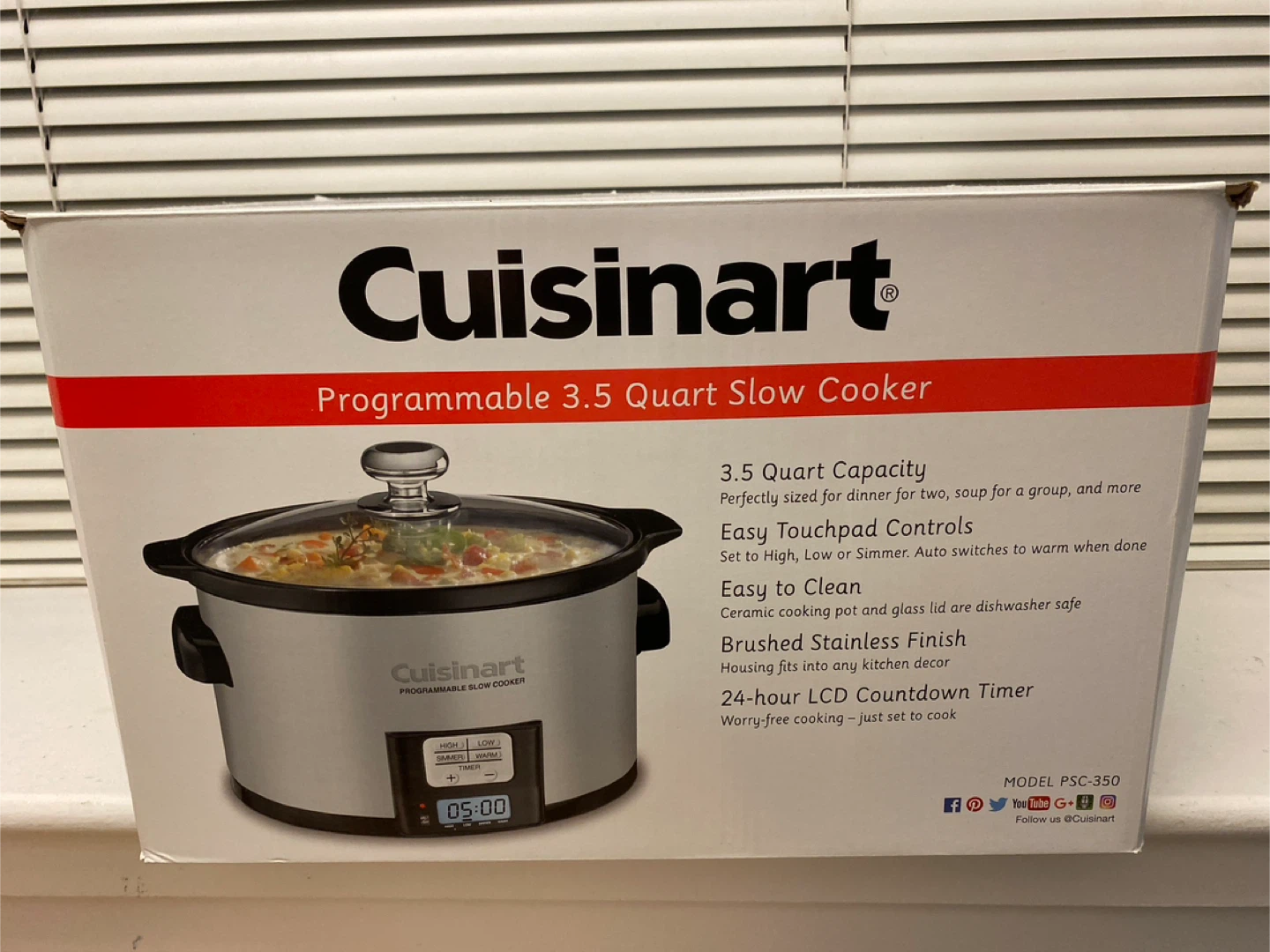 Cuisinart 3.5 Quart Programmable Slow Cooker PSC-350