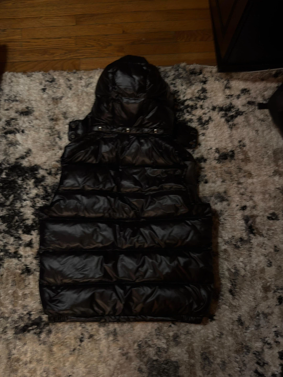 Moncler Black Down Puffer Vest with Hood - photo 3