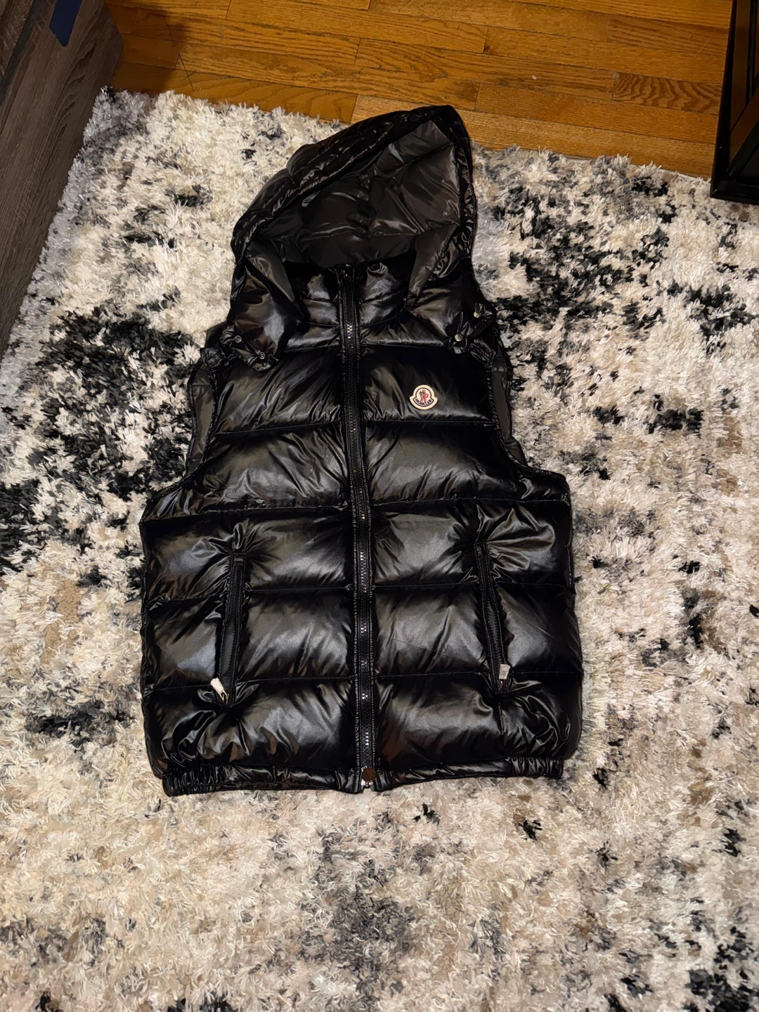Moncler Black Down Puffer Vest with Hood - photo 5