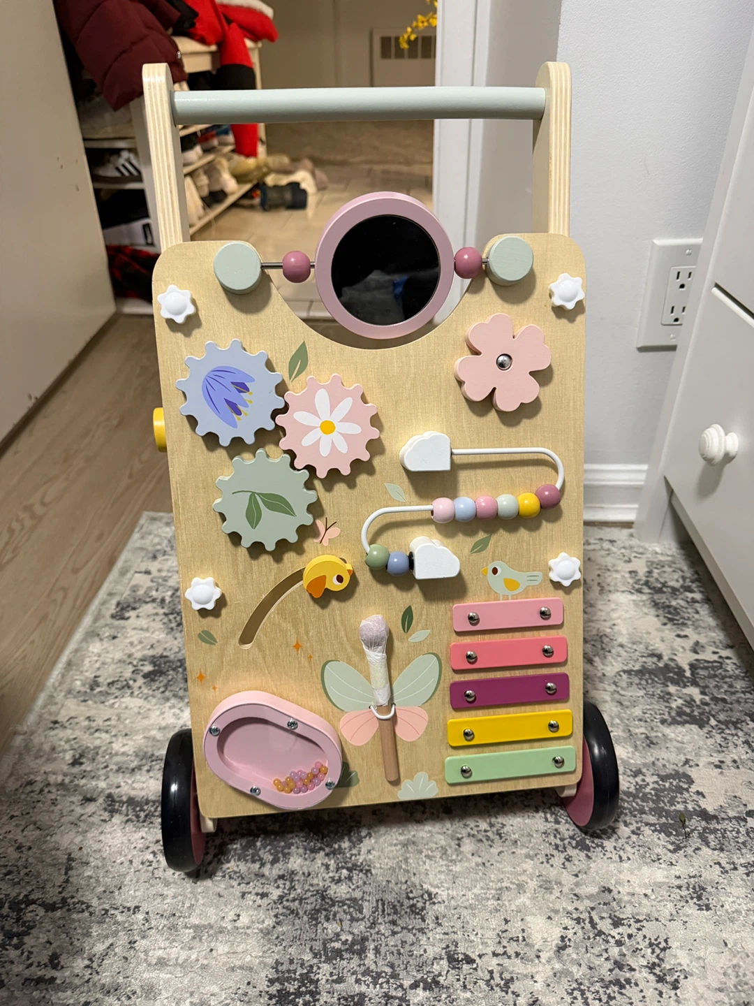Wooden Baby Activity Walker with Music and Gears