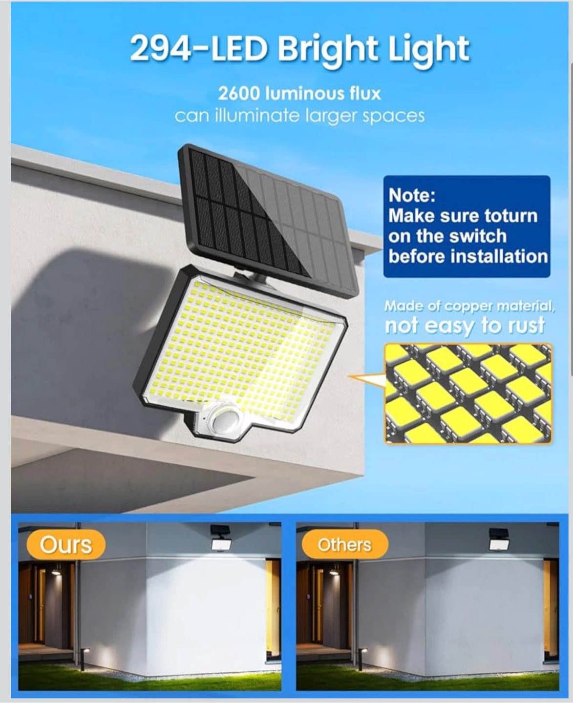 Solar Motion Sensor Outdoor Lights - photo 3