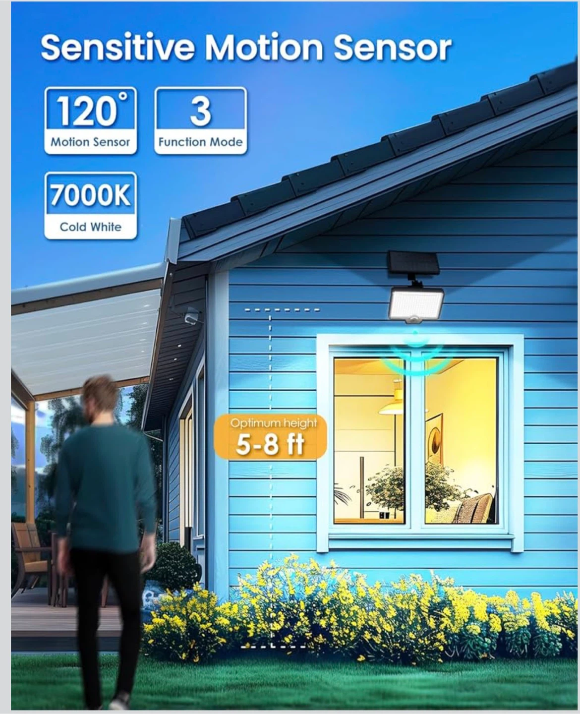 Solar Motion Sensor Outdoor Lights - photo 2
