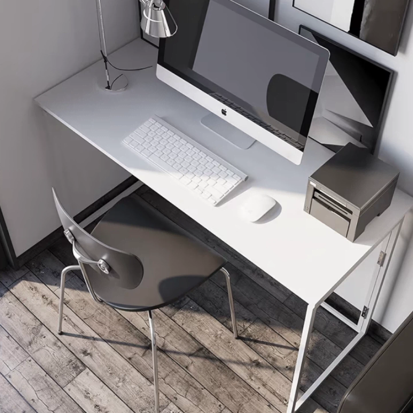 White Foldable Desk - photo 3