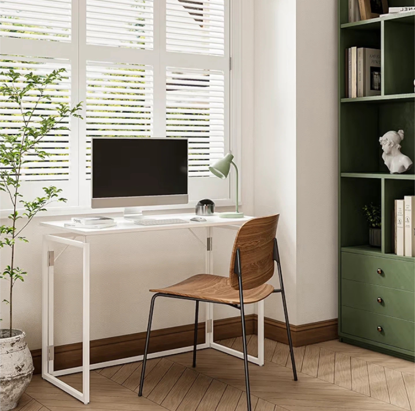 White Foldable Desk - photo 2