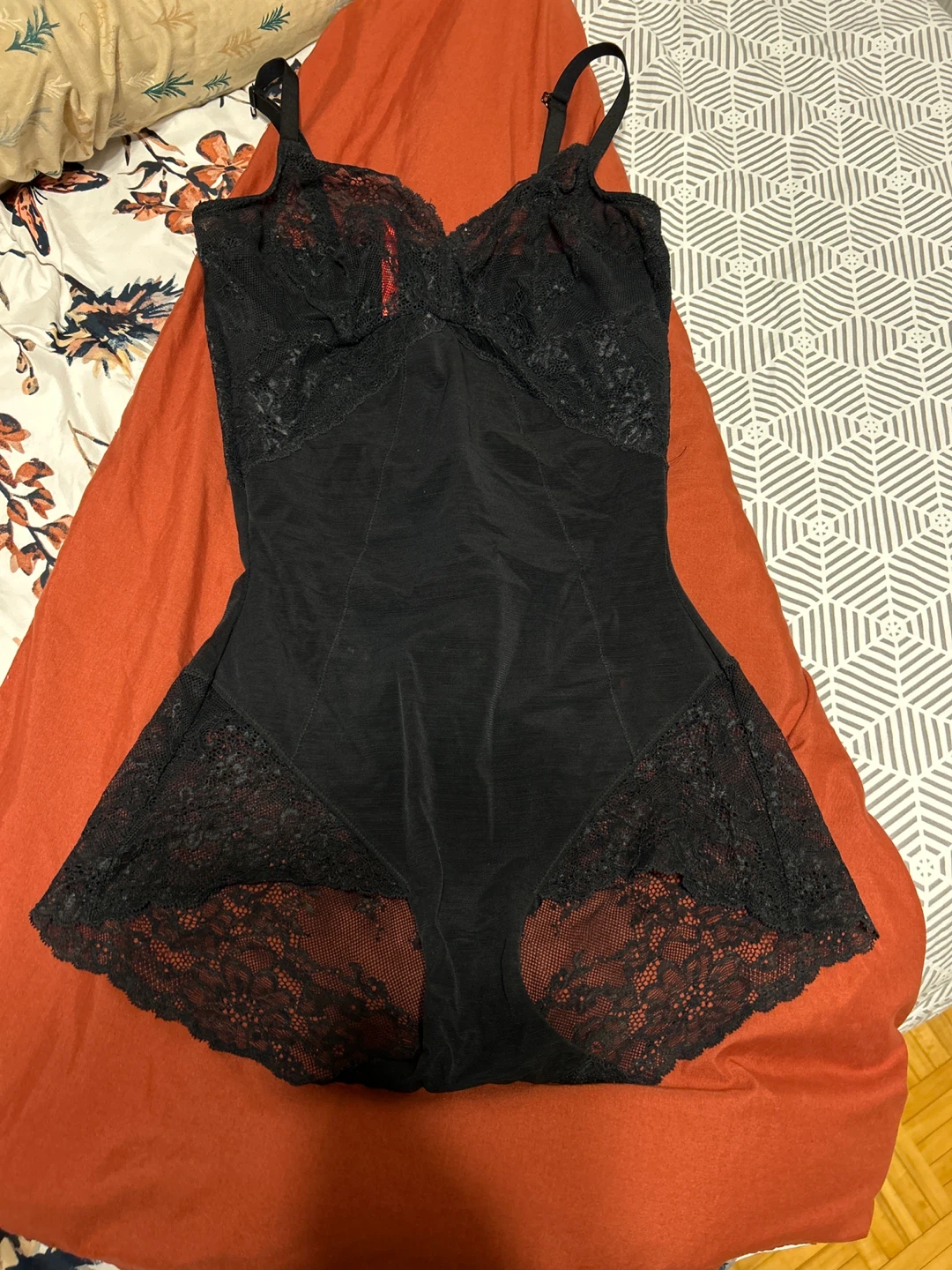 Spanx Black Lace Bodysuit M/L
