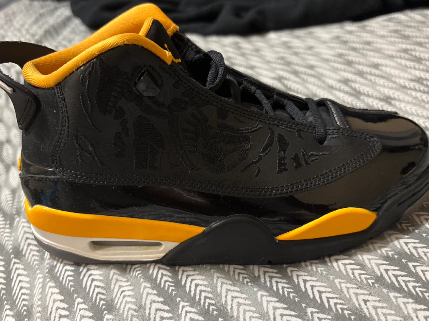 Jordan Black , yellow, and white Basketball Shoes - photo 2