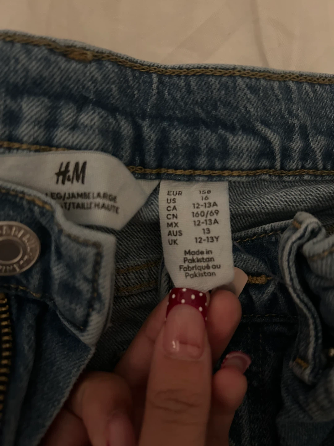 H&M Wide Leg High Waist Jeans - Size 13 Youth - photo 4
