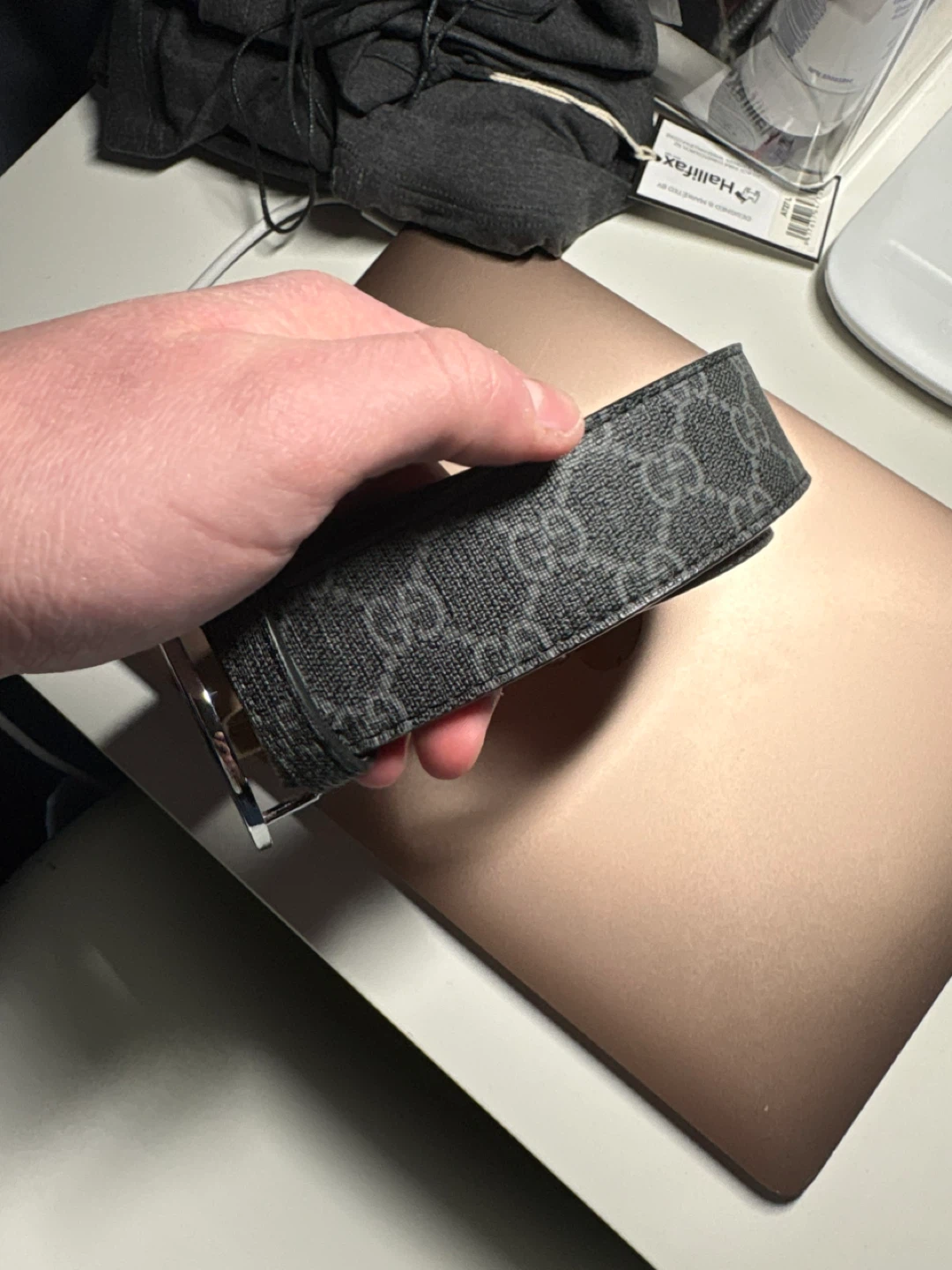 Gucci Monogram Belt with Interlocking G Buckle - photo 2