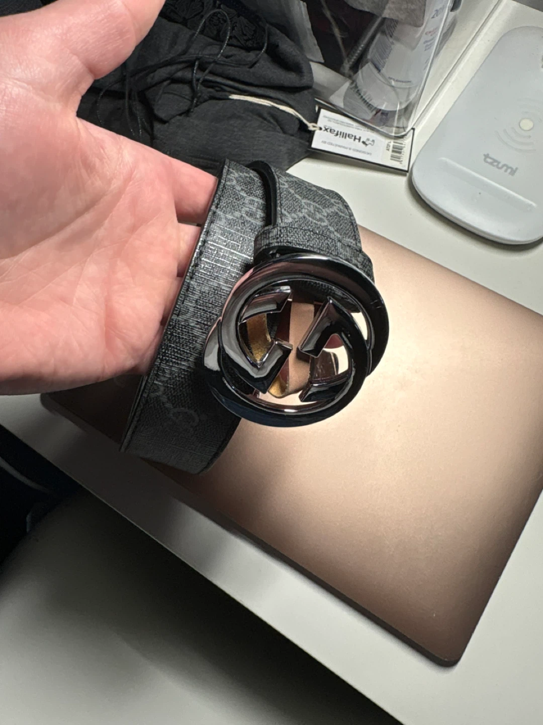 Gucci Monogram Belt with Interlocking G Buckle - photo 4