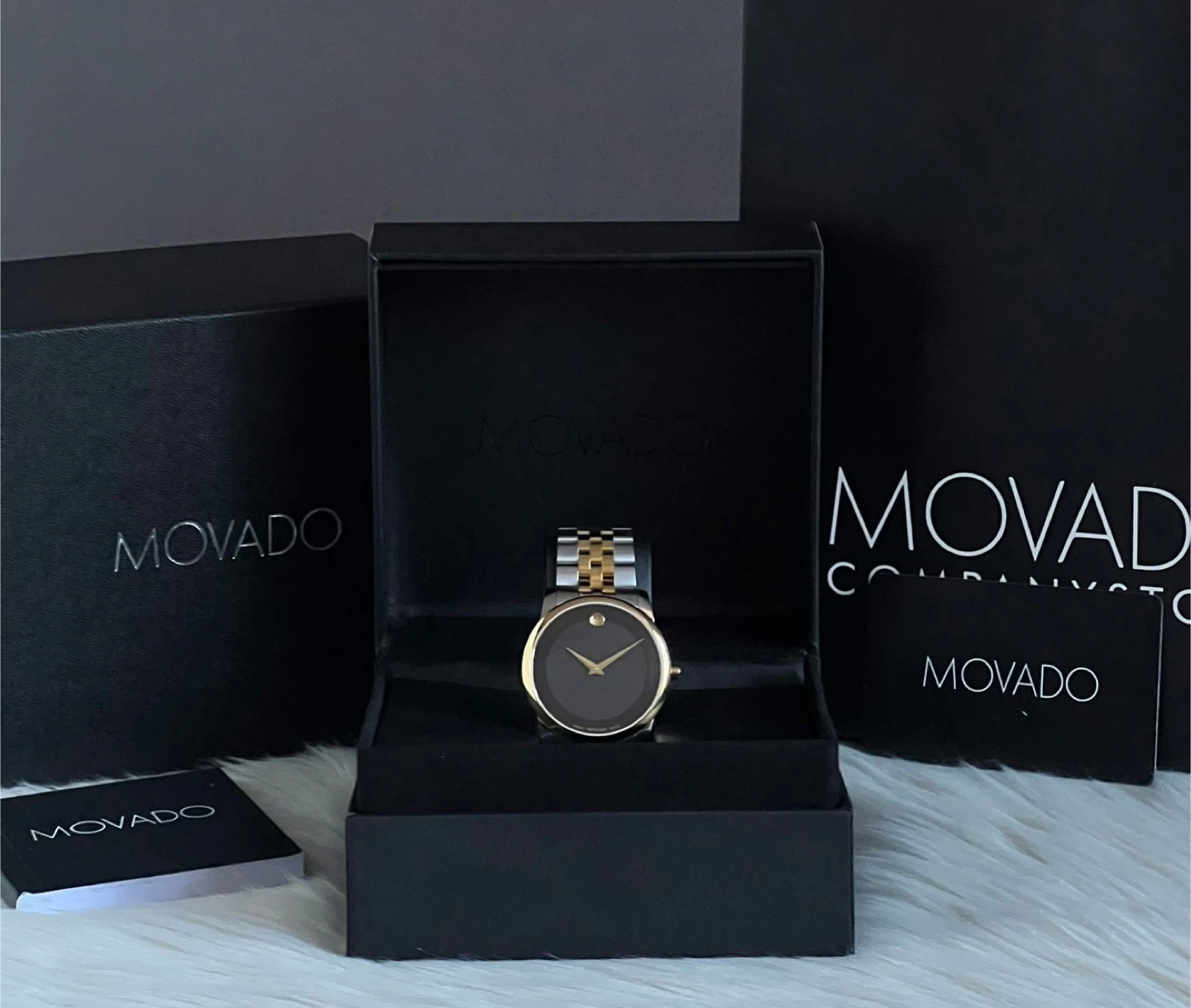 FOR SALE ✨ Movado Men’s Museum Black Dial Two-Tone Watch - photo 2