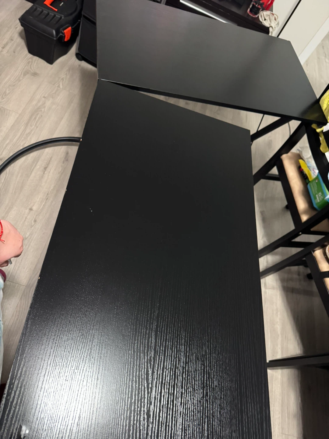 Black L-Shaped Corner Desk - photo 3