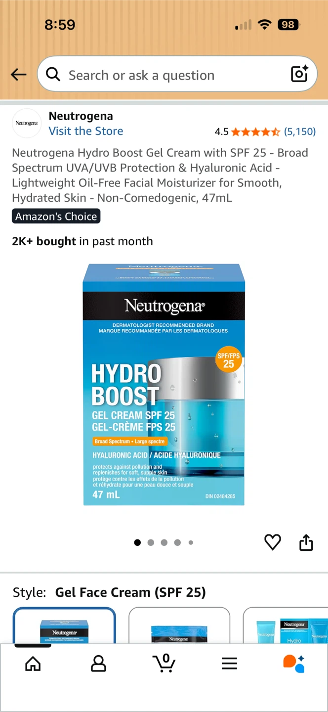Neutrogena Hydro Boost Gel Cream SPF 25 - photo 2
